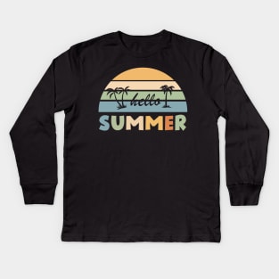 hello summer Kids Long Sleeve T-Shirt